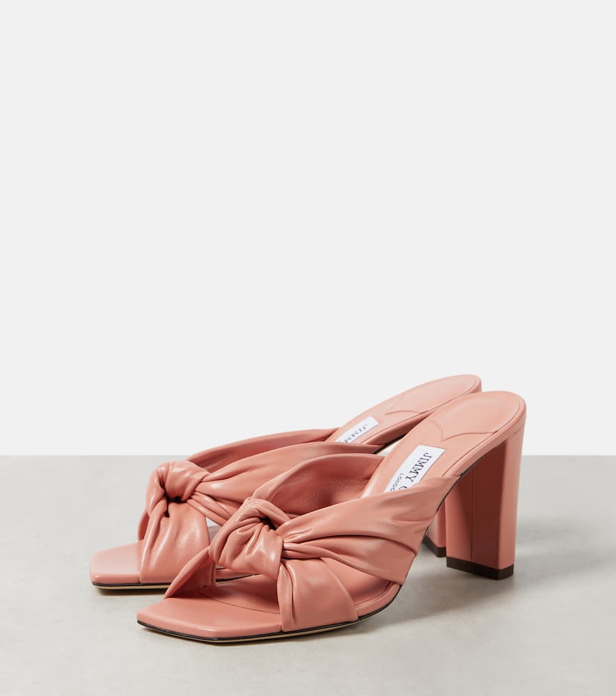 Jimmy Choo Avenue 85 Leather Mules In Pink