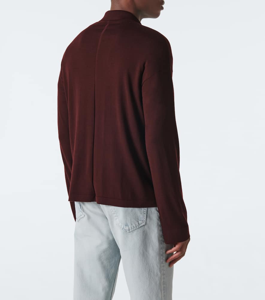The Row Miso Wool Polo Sweater In Burgundy