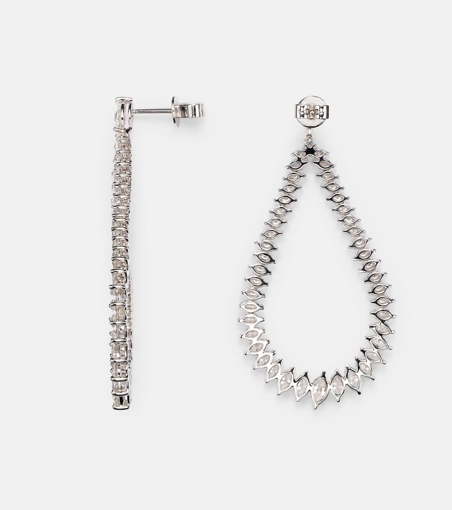 Anita Ko 18kt White Gold Earrings With Diamonds In Silver