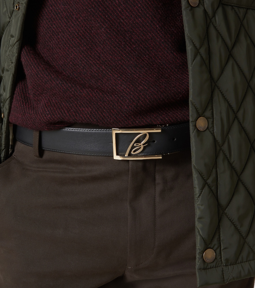  Brioni Brioni Logo Leather Belt 