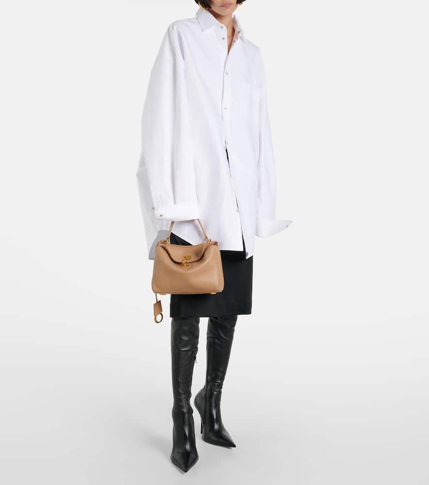 Balenciaga Rodeo Mini Leather Tote Bag In Beige