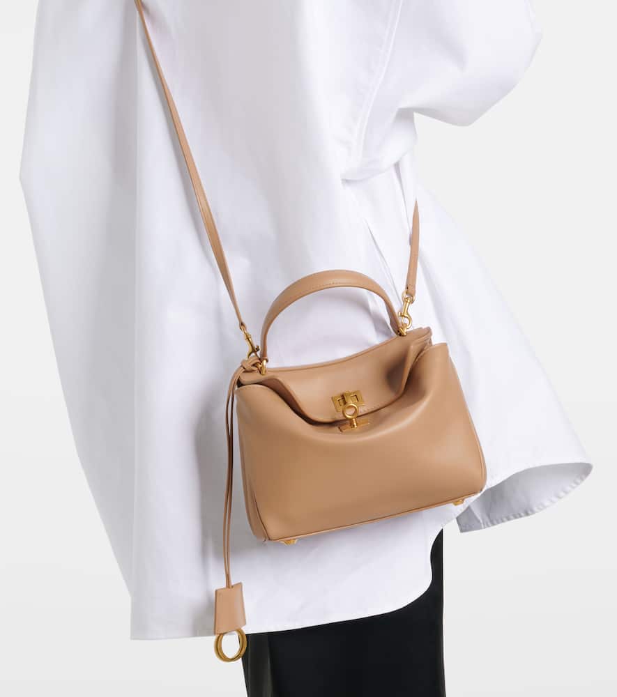 Balenciaga Rodeo Mini Leather Tote Bag In Beige