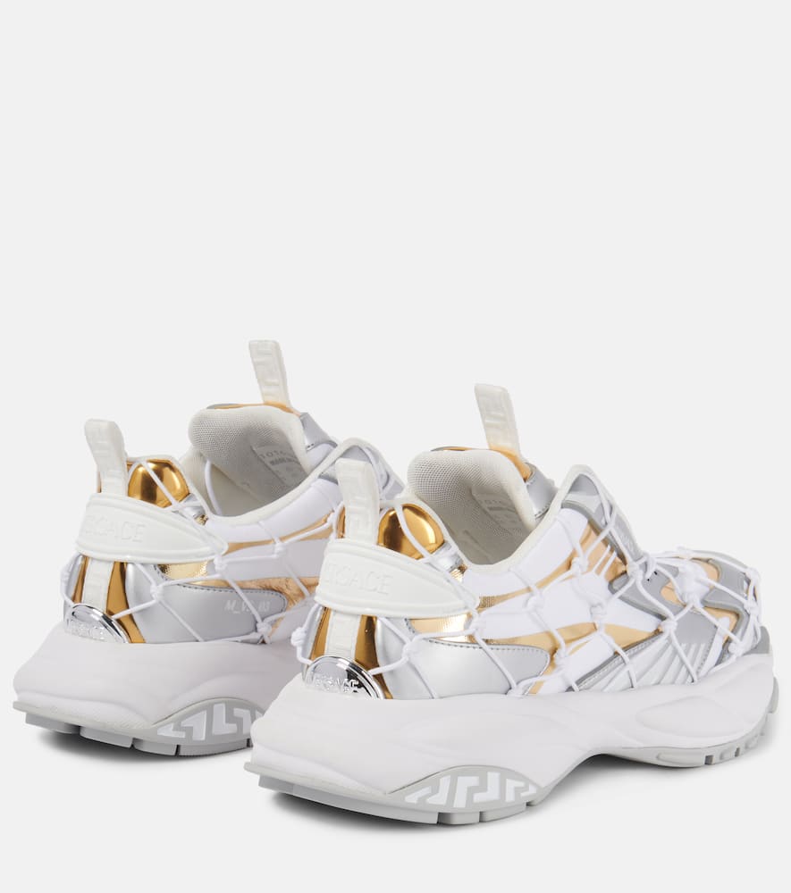 Versace Mercury M_vs_03 Metallic Sneakers In Silver