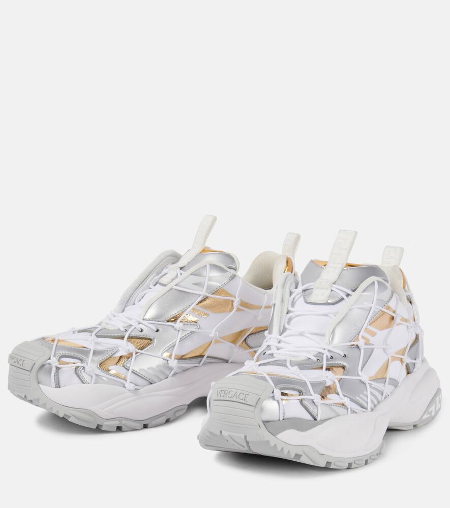Versace Mercury M_vs_03 Metallic Sneakers In Silver