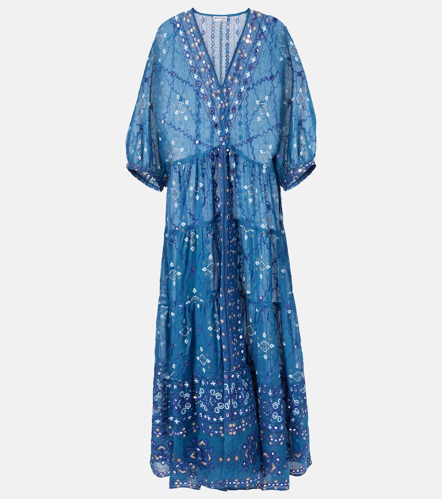 Mosaic printed cotton kaftan