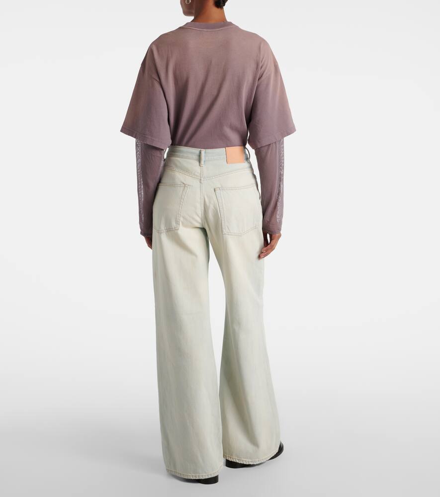 【Acne Studios】 Shorebreak cut-out straight jeans Shorebreak cut-out straight jeans in blue - Acne Studios