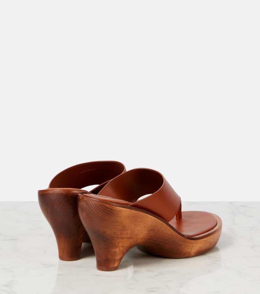 Zimmermann Wild Wedge Leather Platform Sandals