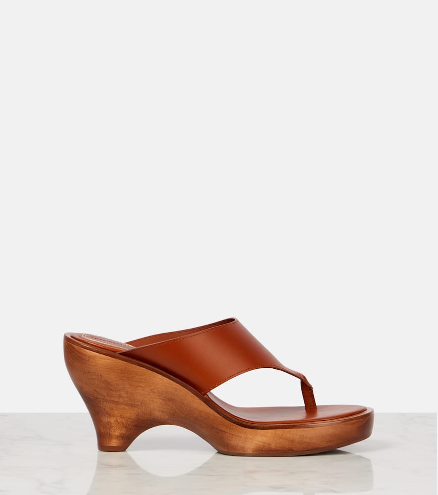 Zimmermann Wild Wedge Leather Platform Sandals