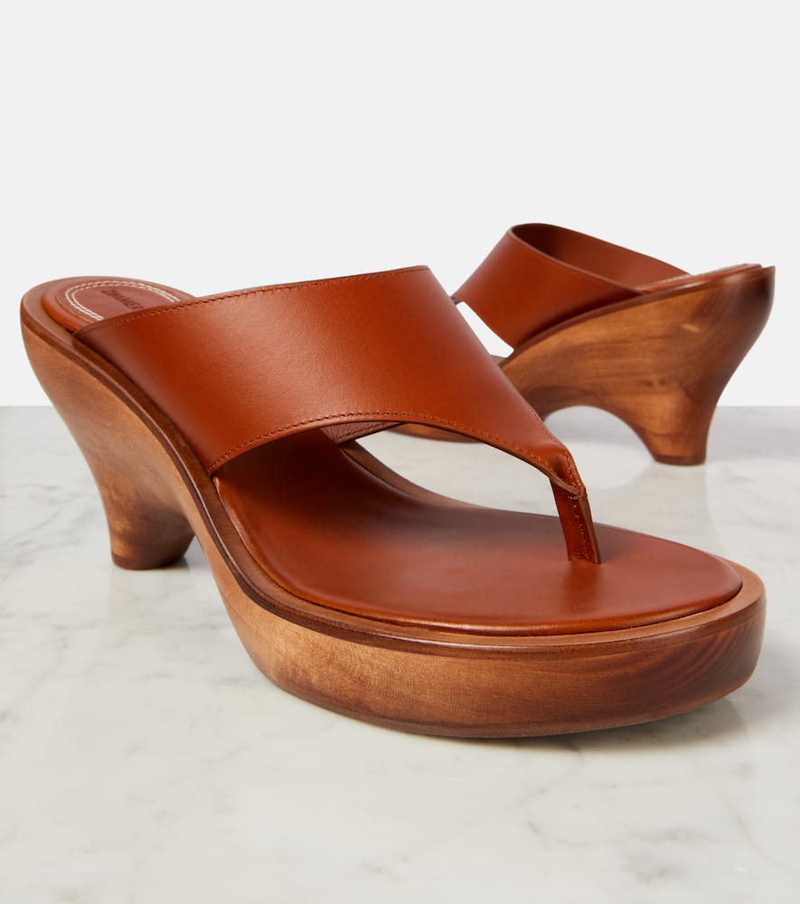 Zimmermann Wild Wedge Leather Platform Sandals