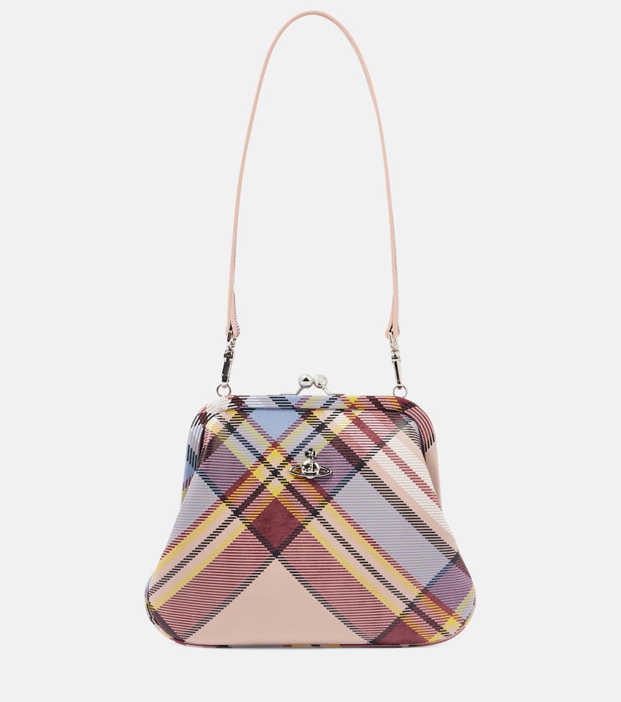 Vivienne Westwood Granny Small tartan leather clutch