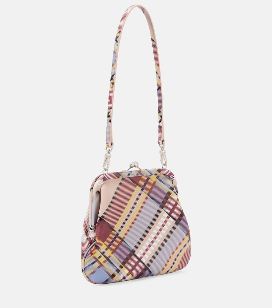 Vivienne Westwood Granny Small Tartan Leather Clutch In Multicoloured