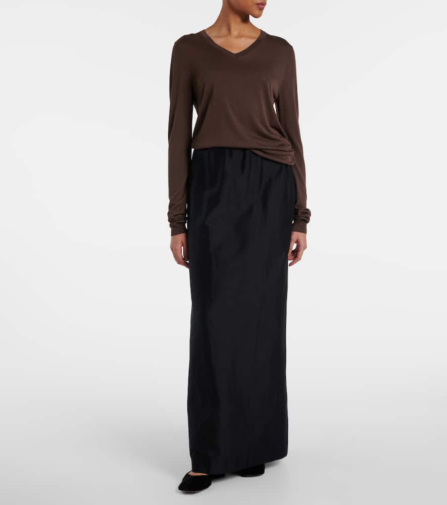 The Row Katarina Jersey Top In Black