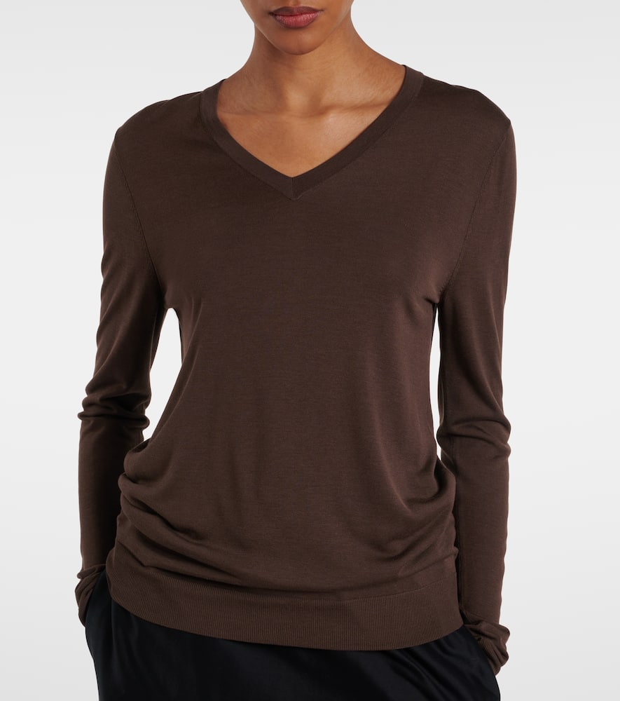 The Row Katarina Jersey Top In Black