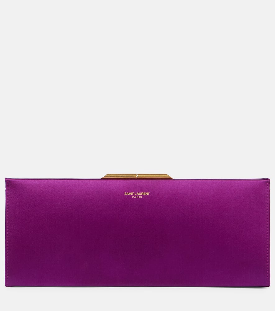 Saint Laurent Midnight Small satin clutch
