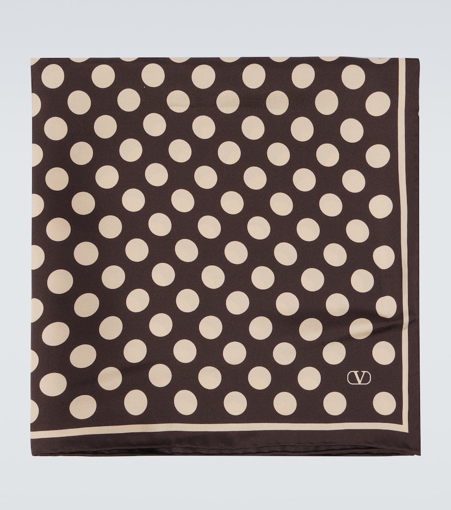 Opticool polka-dot silk scarf
