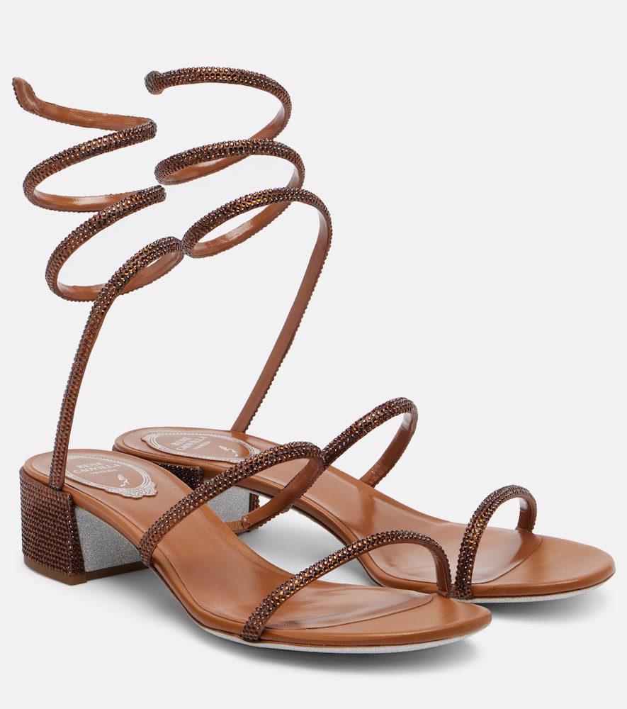 Rene Caovilla Sandali Cleo 40 in raso con cristalli