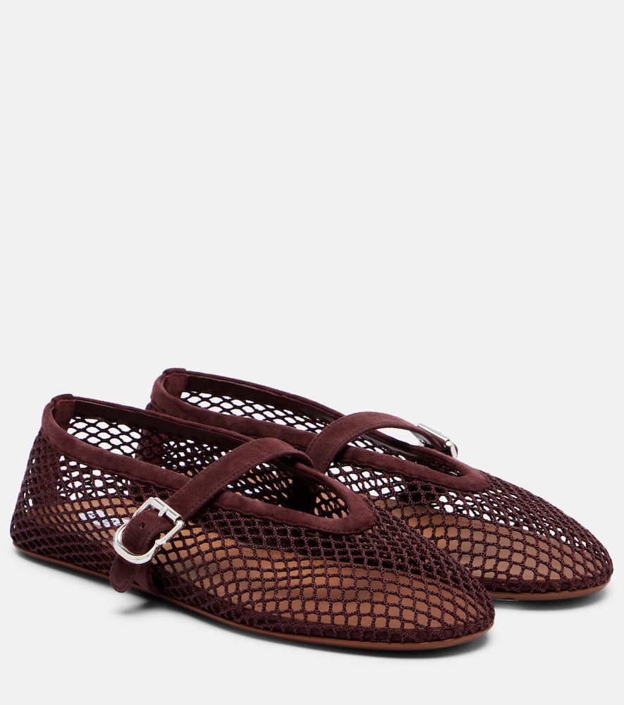 Alaia Alaïa Ballerine fishnet Mary Jane flats