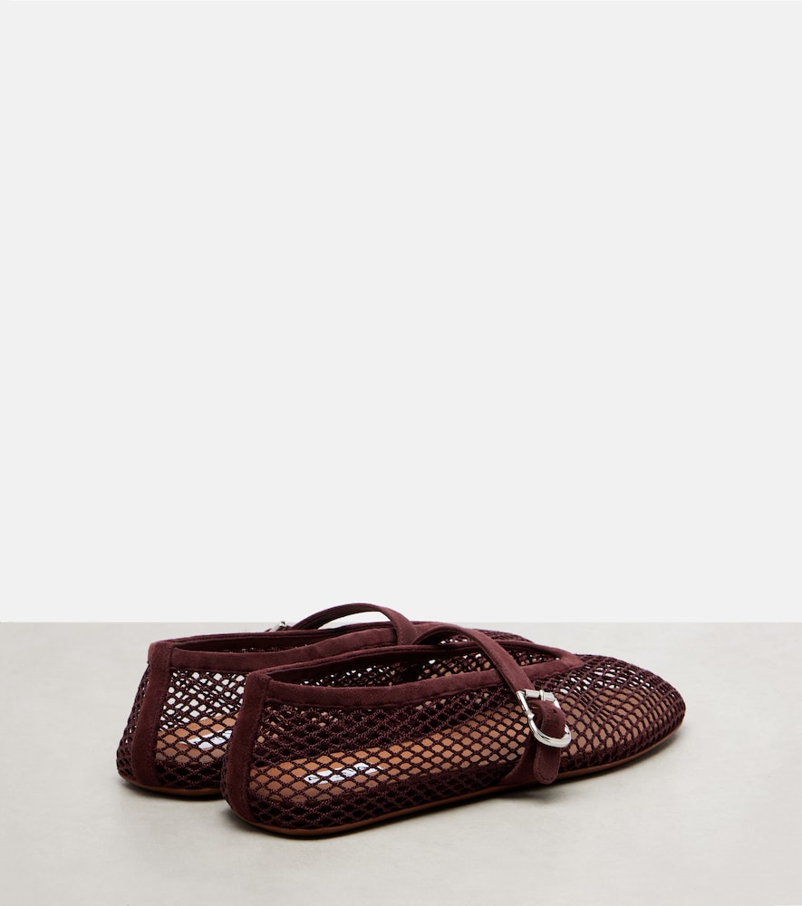  Alaia Alaã¯a Ballerine Fishnet Mary Jane Flats 