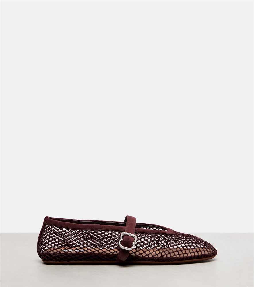  Alaia Alaã¯a Ballerine Fishnet Mary Jane Flats 
