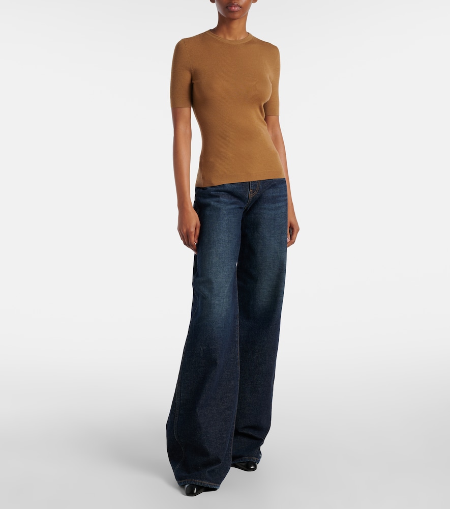 Khaite Celina ribbed-knit wool-blend top