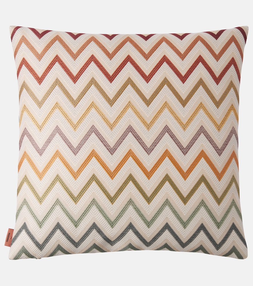 Missoni Watamu Zigzag Cotton Cushion In Neutral
