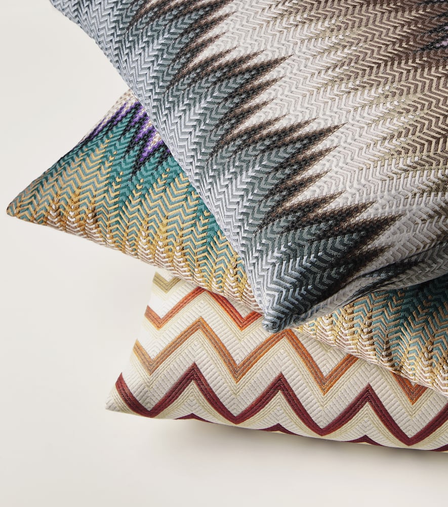 Missoni Watamu Zigzag Cotton Cushion In Neutral
