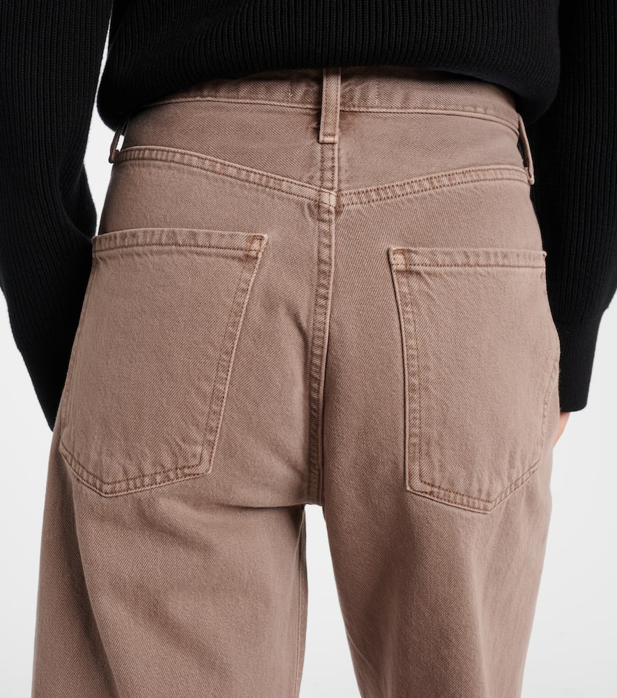 Agolde High-rise Wide-leg Jeans In Brown