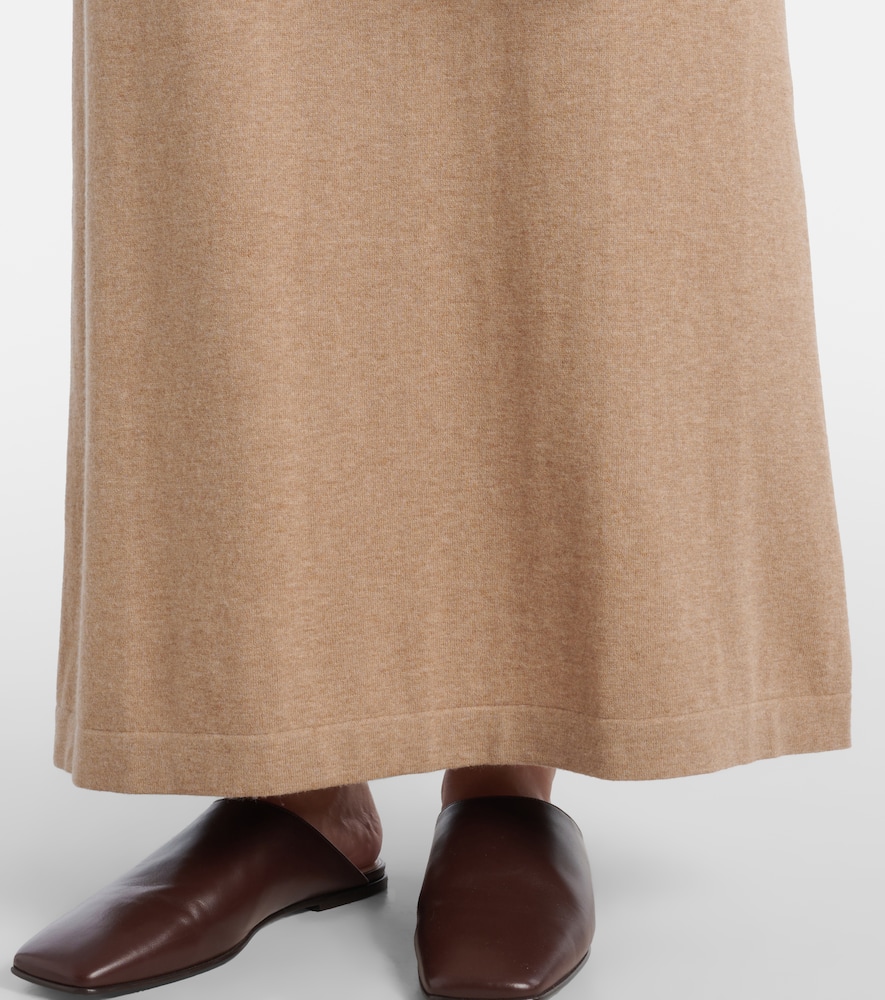 Lisa Yang Angeline Cotton And Cashmere Maxi Dress In Neutral