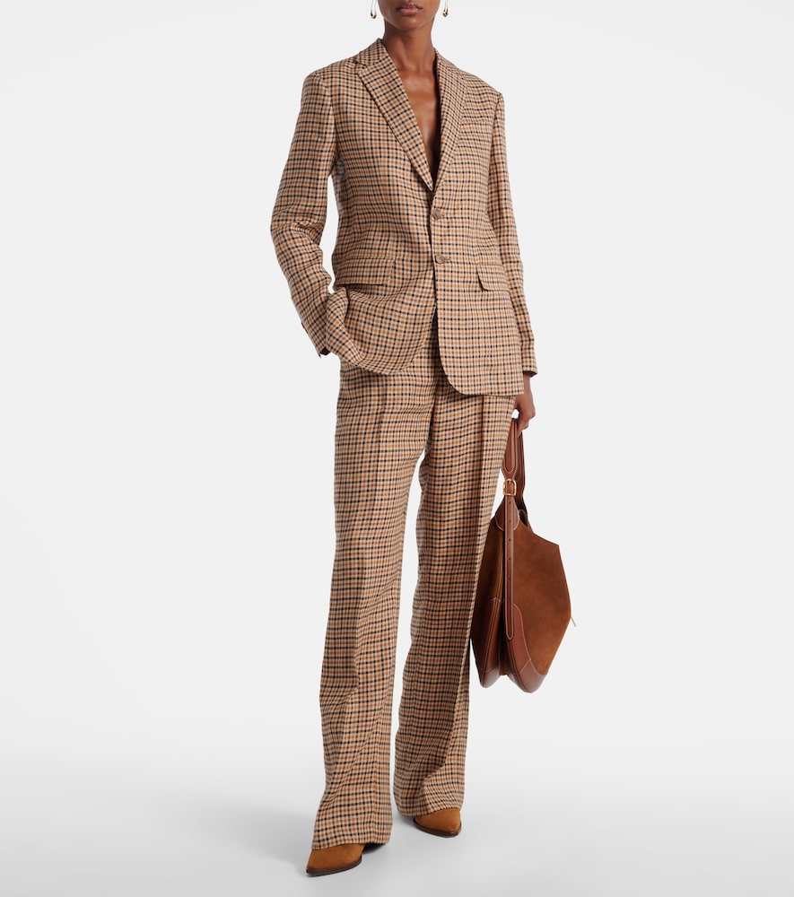 Polo Ralph Lauren Checked linen straight pants