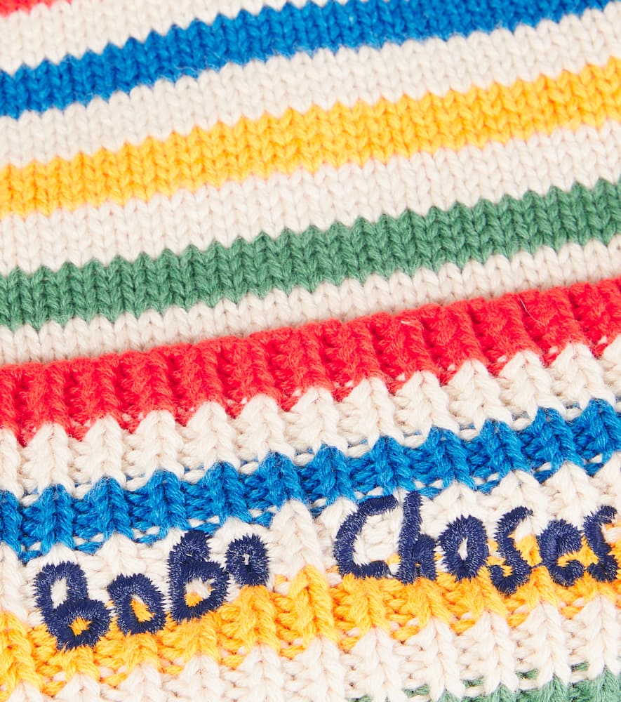 Bobo Choses Baby Tic Tac Toe Striped Cotton Beanie In Multi