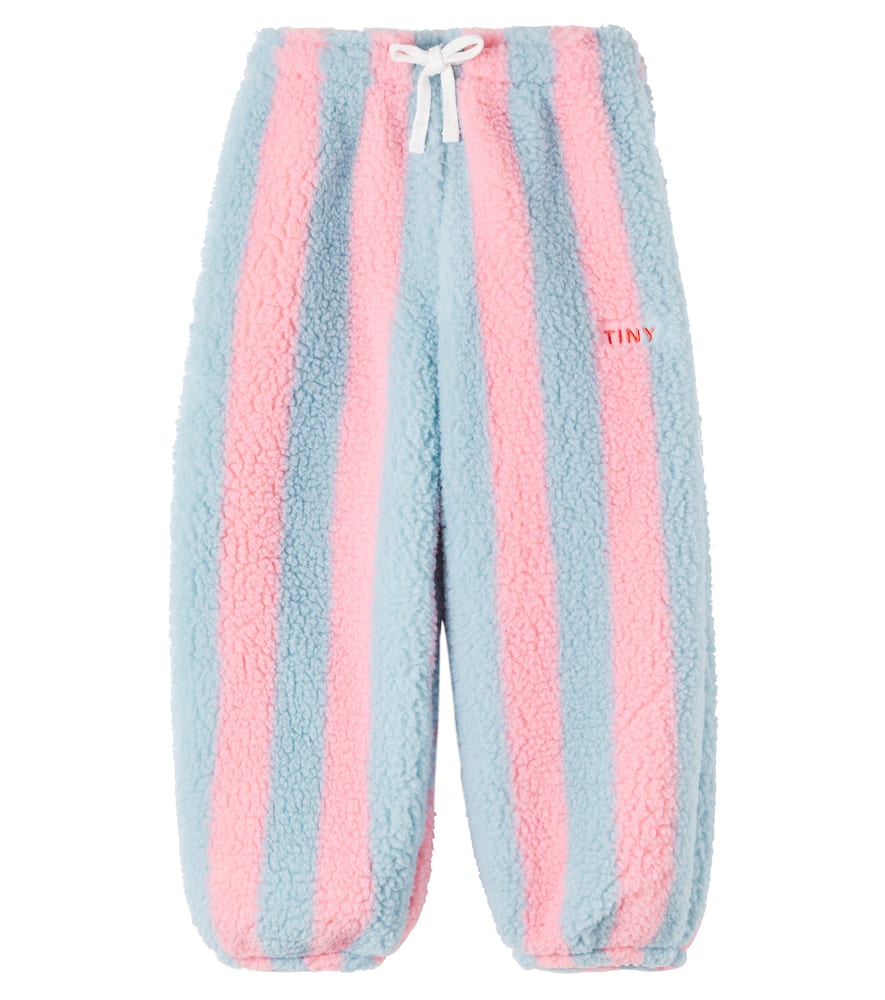 Tinycottons Striped Faux Shearling Sweatpants In Multi
