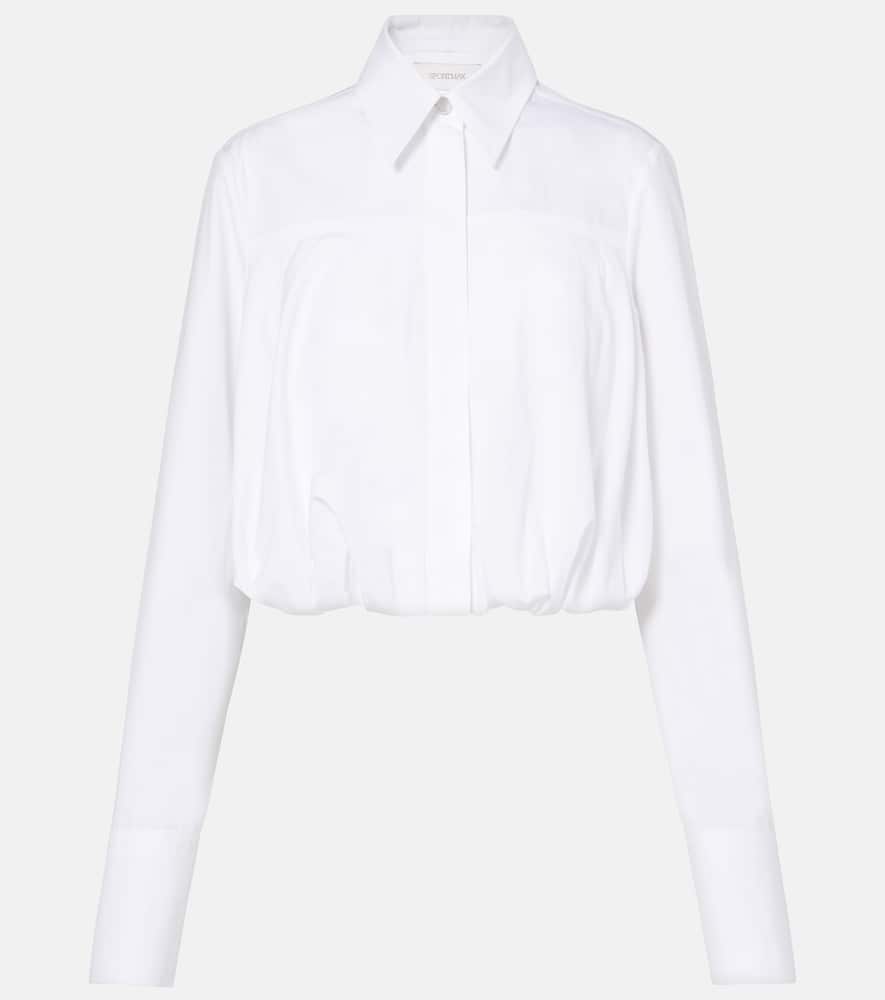 Zemira cropped cotton poplin shirt