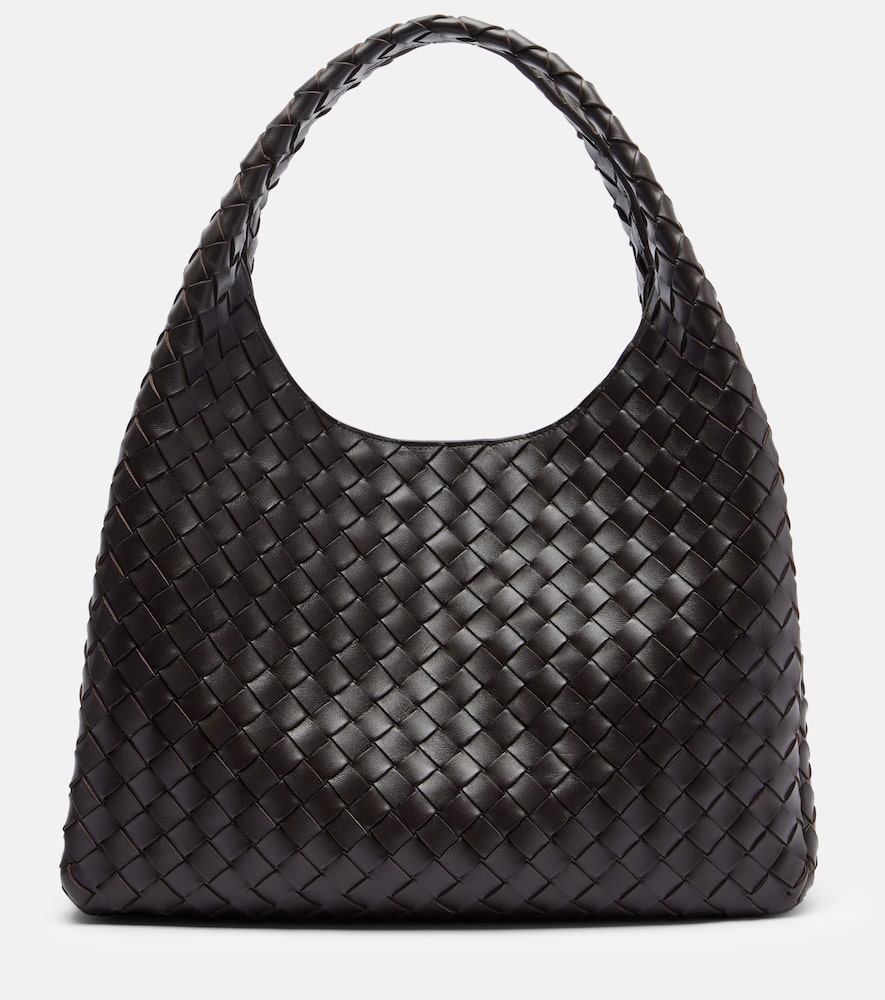 Bottega Veneta Campana Intrecciato Large Leather Tote Bag In Brown