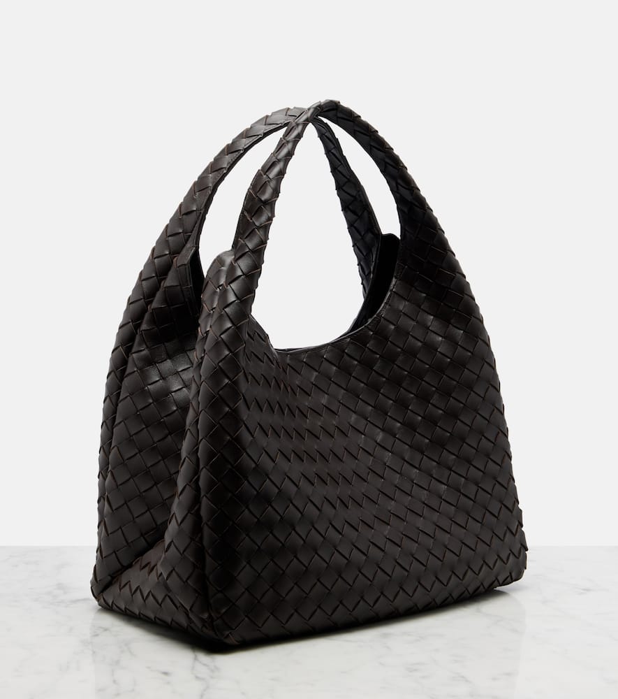 Bottega Veneta Campana Intrecciato Large Leather Tote Bag In Brown