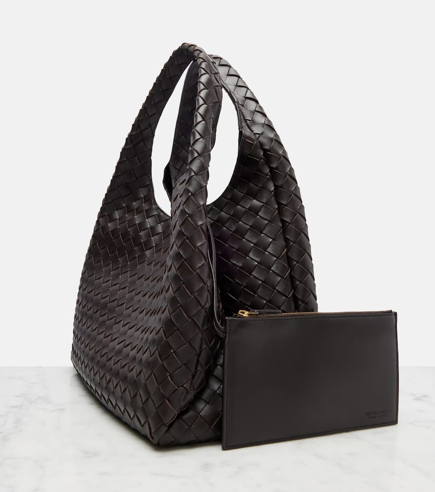 Bottega Veneta Campana Intrecciato Large Leather Tote Bag In Brown