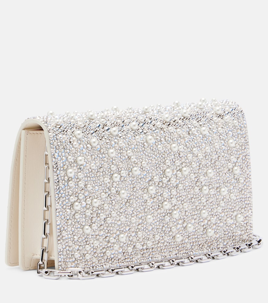 Bettina Embellished Leather Clutch