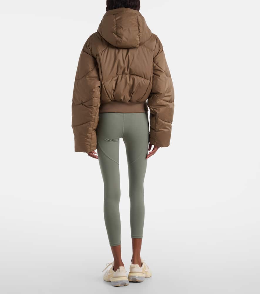 Adidas By Stella Mccartney Hooded Cropped Jacket In Brown
