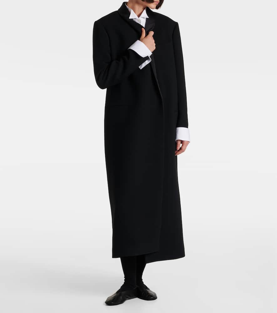 The Row Erdene Virgin Wool Coat In Black