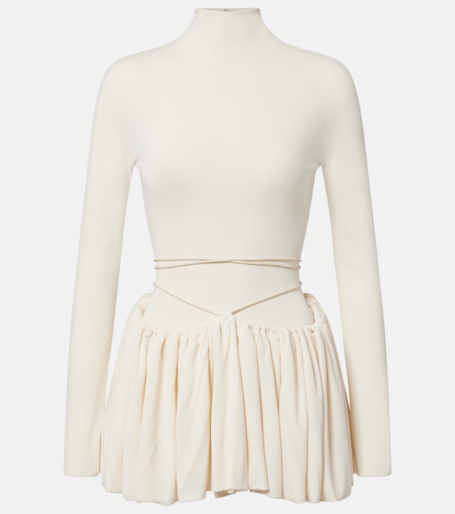 Alaia Alaïa Gathered jersey minidress