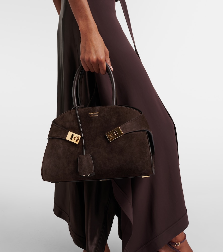 Ferragamo Hug suede tote bag