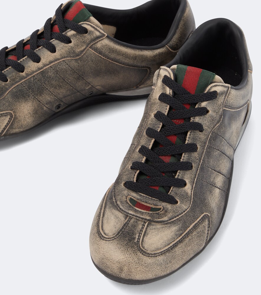  Gucci Gucci Sneakers Gucci Shift Web Stripe Aus Leder 