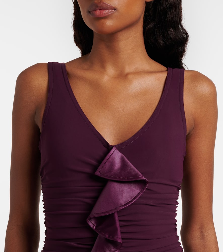 Karla Colletto Emery Ruffled Swimsuit In Multi