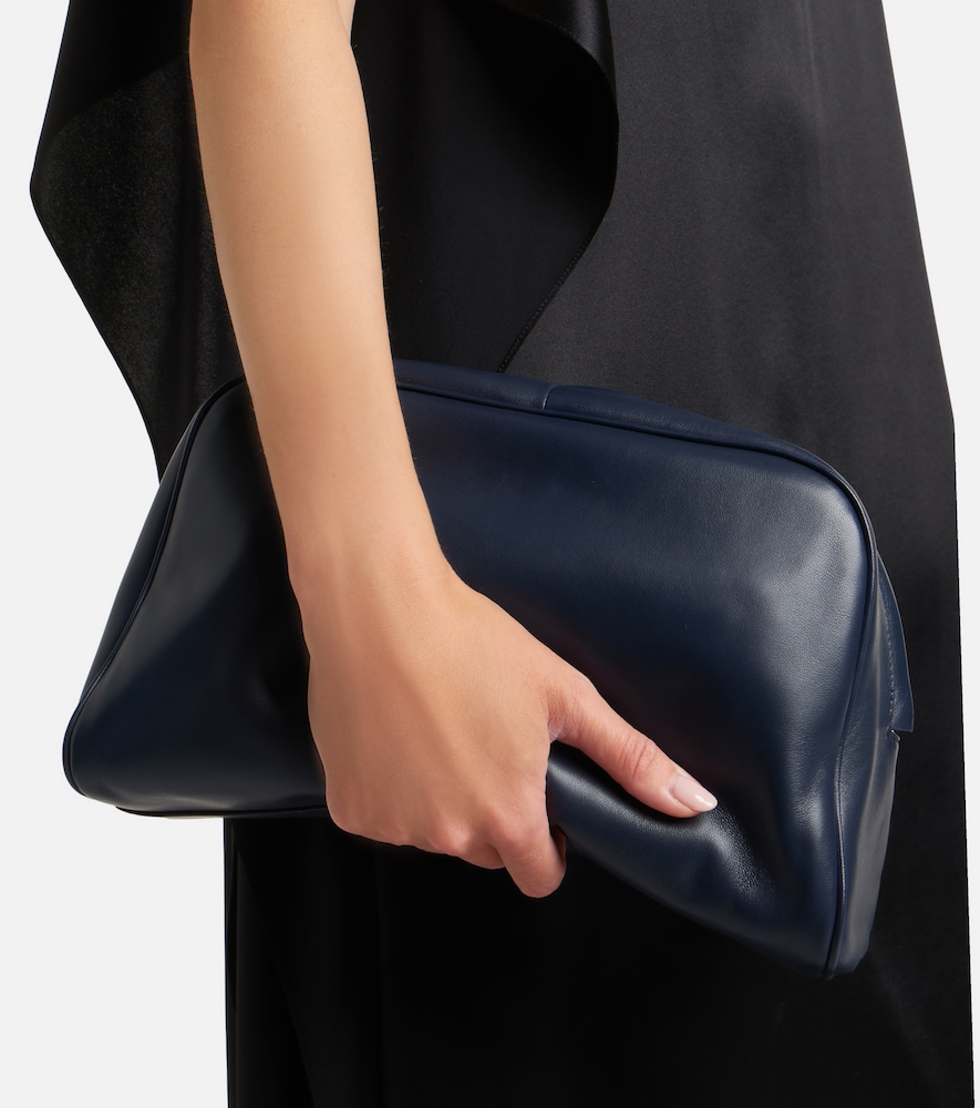The Row Leila Small leather clutch