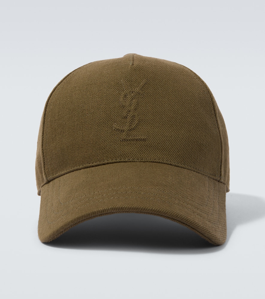 Saint Laurent Cassandre denim baseball cap