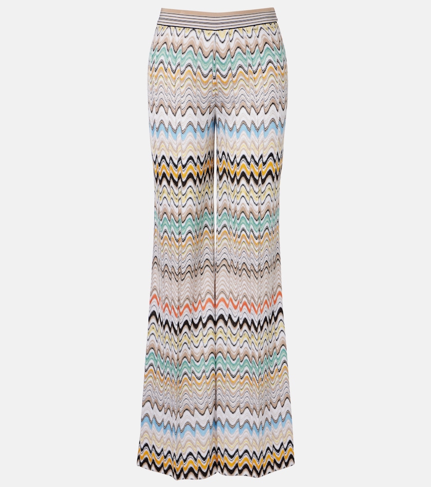 Missoni Women's Multicoloured Wave High-Rise Wide-Leg Pants UK Size 8 - Mytheresa