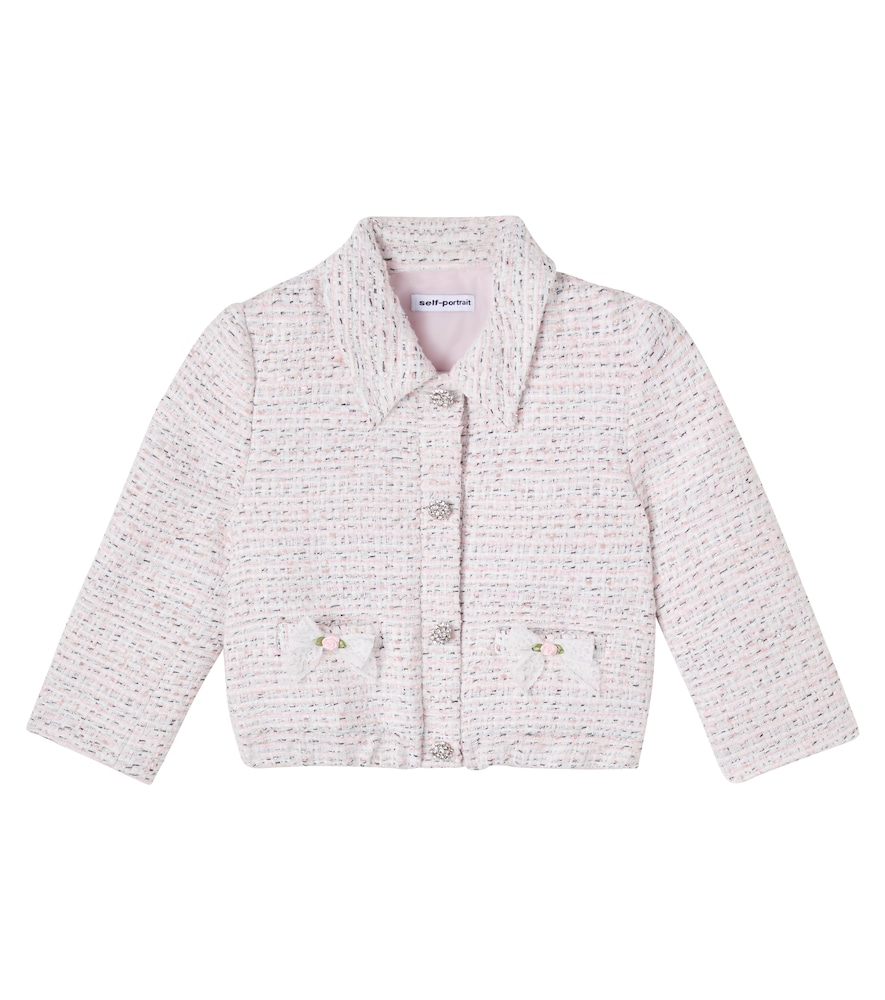 Self-Portrait Kids Pink Crystal-Embellished Tweed Jacket Y 5/6 - Mytheresa