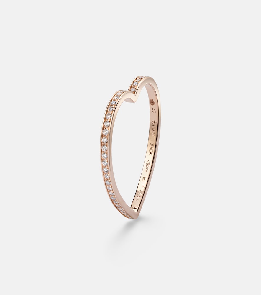  Repossi Repossi Antifer 18kt Rose Gold Ring With Diamonds 