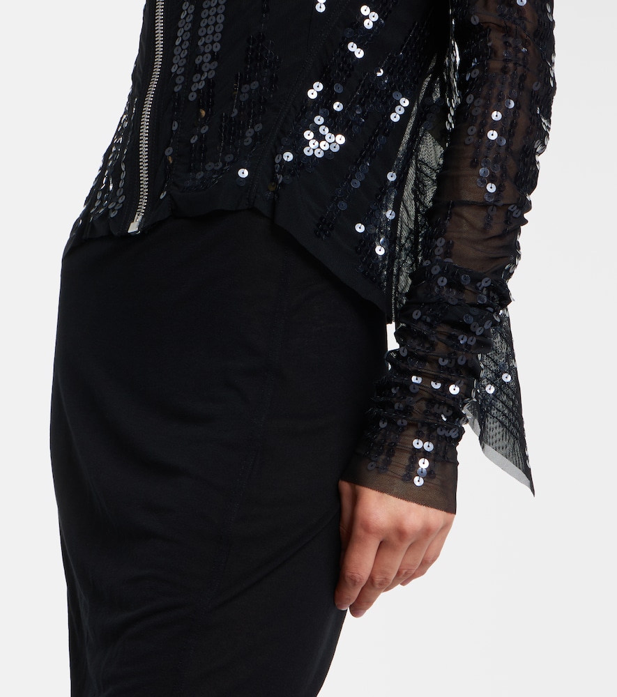  Rick Owens Rick Owens Gary Sequined Tulle Jacket 