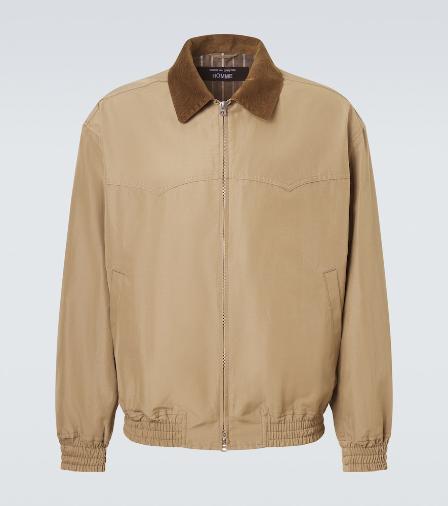 Comme des Garcons Homme Comme des Garçons Homme Corduroy-trimmed blouson jacket
