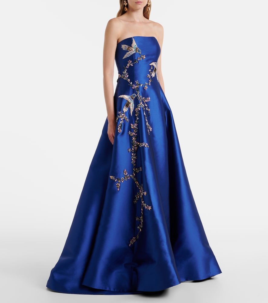 Costarellos Mavia embellished bustier gown